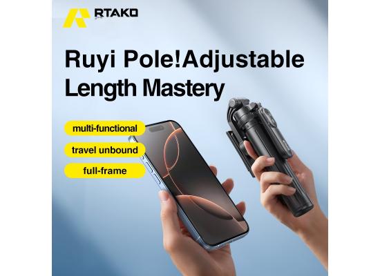 RTAKO M17 Selfie Stick Ultra-Portable Selfie Stick 1.7M - Black